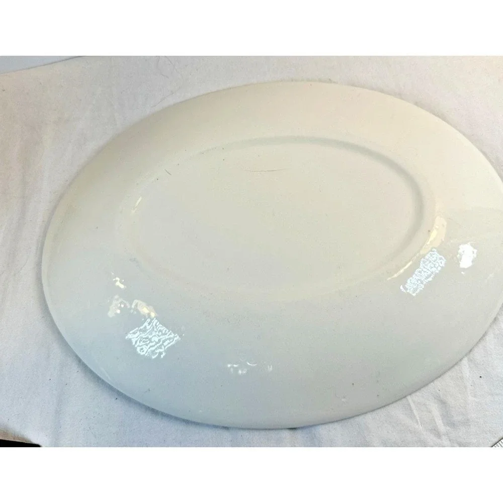 Vintage Royal China Currier and Ives Blue Oval Platter 13